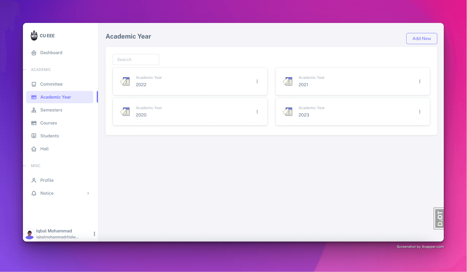 Semester Result Processing System for University Department